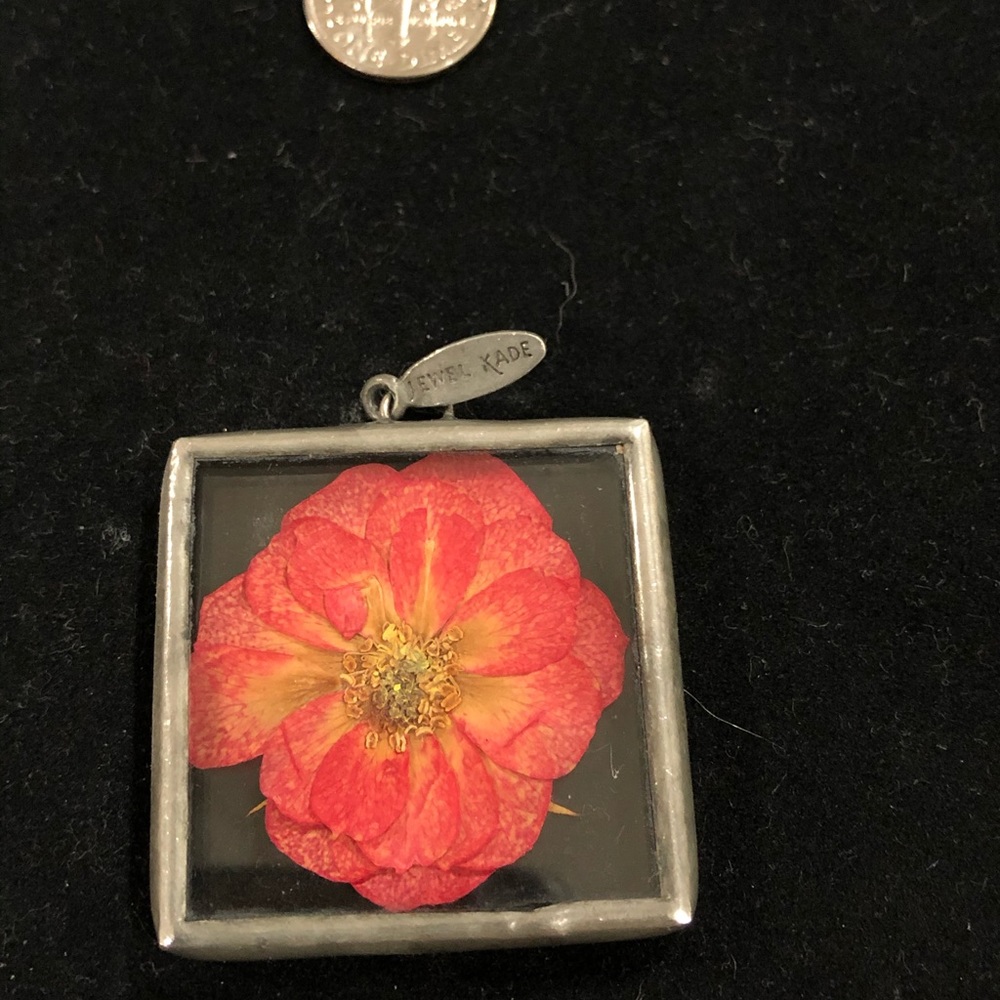 Pressed flower charm